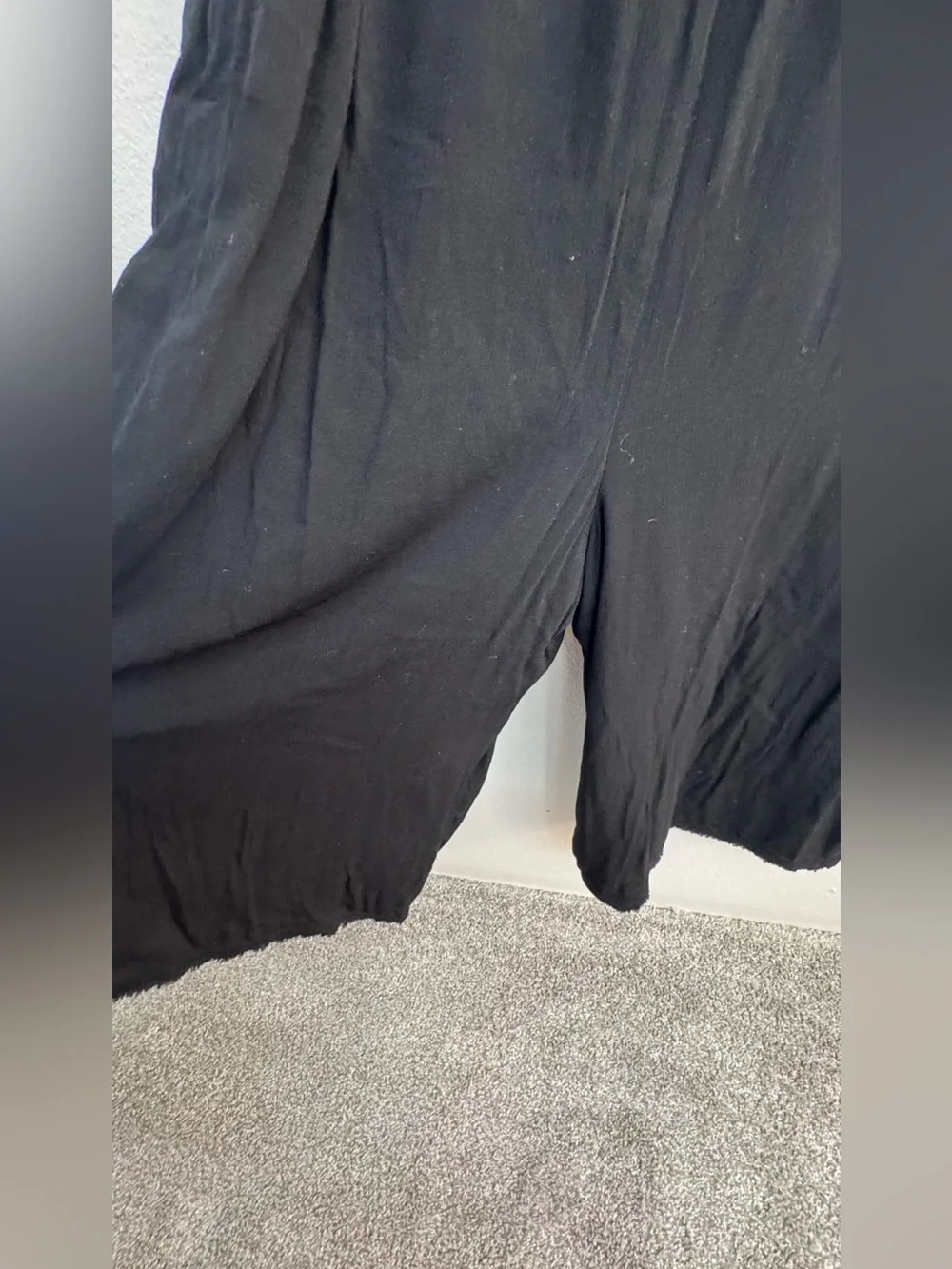 EUC torrid Crepe Midi Smocked Coverup Jumpsuit - Black - Size 3